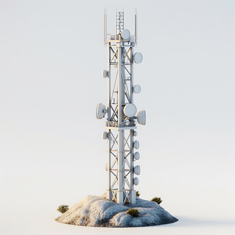 arafed-cell-tower-with-multiple-antennas-rock-middle-desert