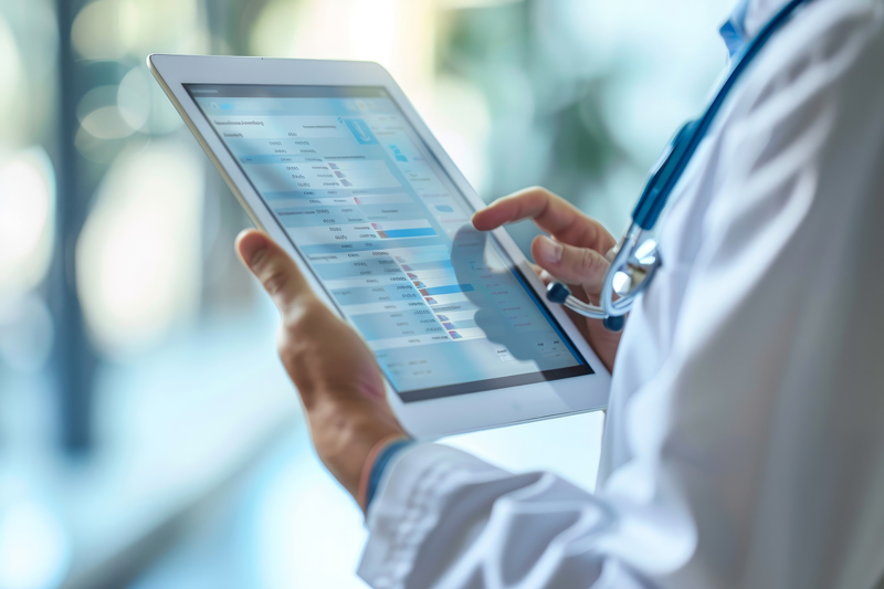 person-wearing-white-shirt-is-holding-tablet-device-seamless-sharing-patient-records-across-healthcare-networks